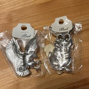 2 Brooch/Necklace Pendants